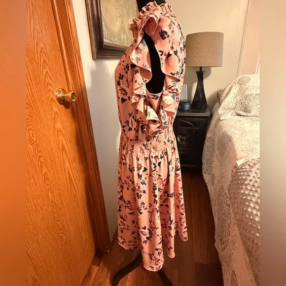 Kate Spade Pink Floral Hi-lo Dress - Picture 2 of 5